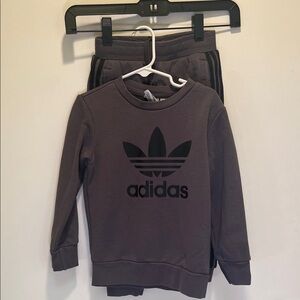 Adidas Kids Dark Gray Sweatshirt and Pants Set